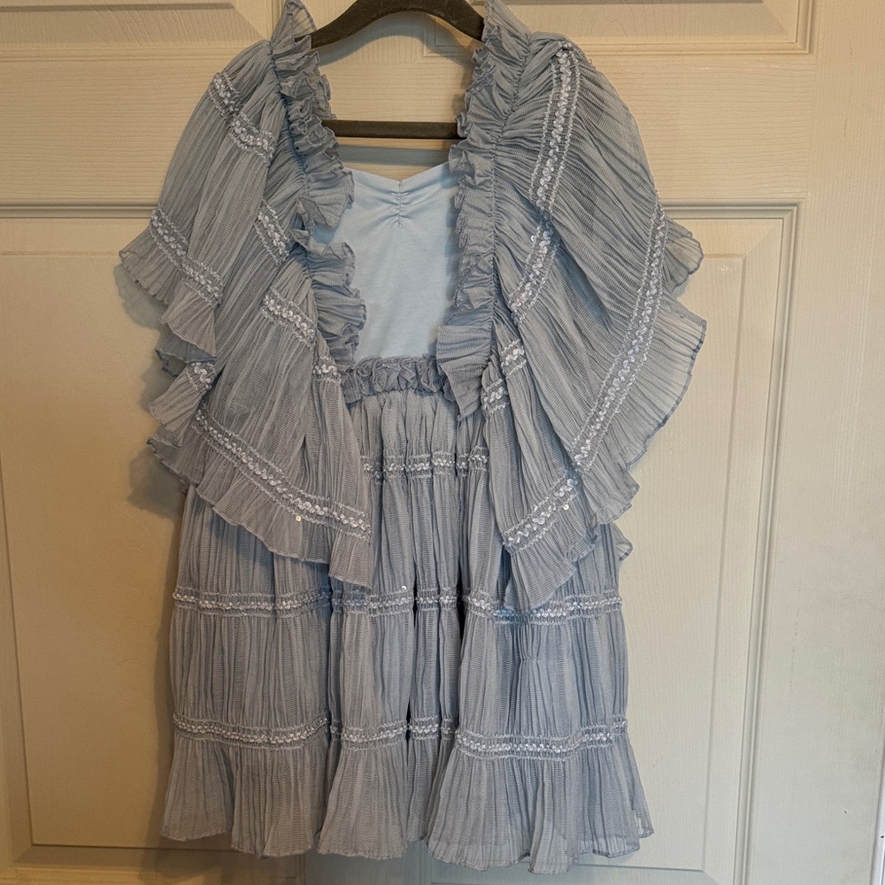 Dollcake Light Blue Ruffled Kids Dress